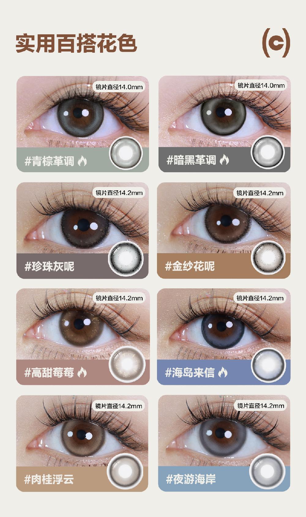 COFANCY Kandis, selected monthly disposable island letter (blue) beauty pupil contact lenses 2 pieces monthly disposable.