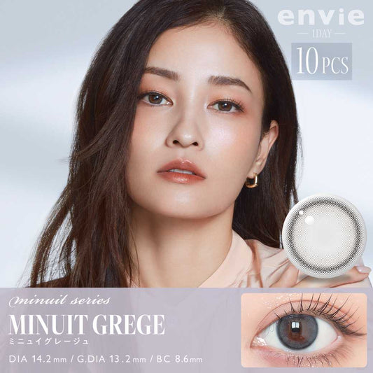 Envie Minuit Series Daily Disposable MINUIT GREGE Colored Contact Lenses 10 Pieces