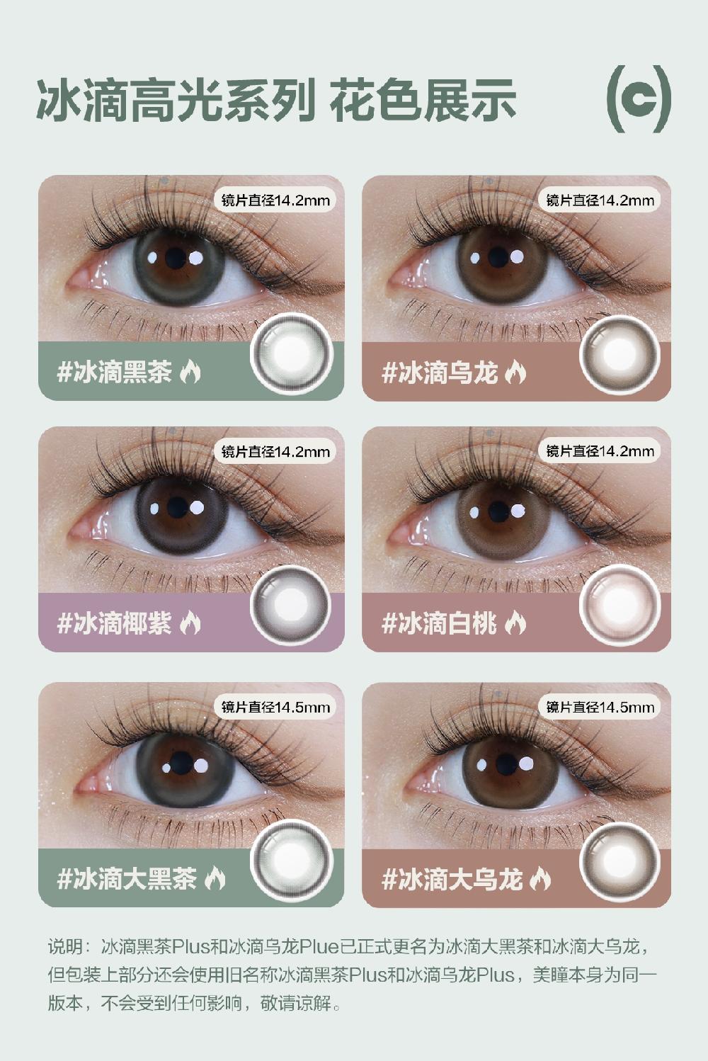 COFANCY Kandu Selected Monthly Disposable Black Tea (Grey) Colored Contact Lenses 2 Pieces Monthly Disposable.