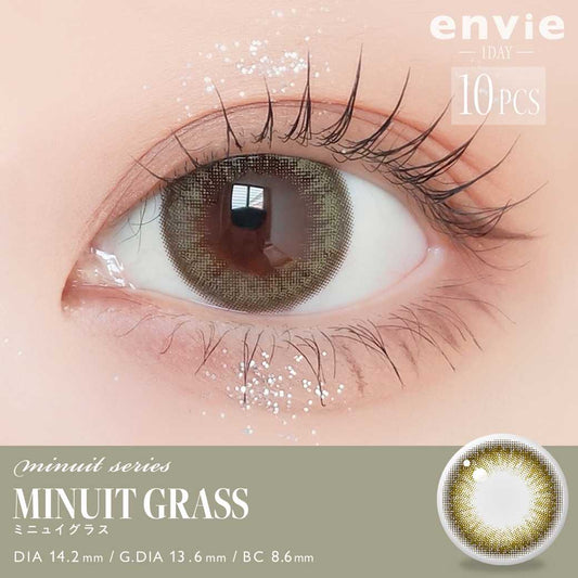 Envie Minuit Series Daily Disposable MINUIT GRASS Colored Contact Lenses 10 Pieces