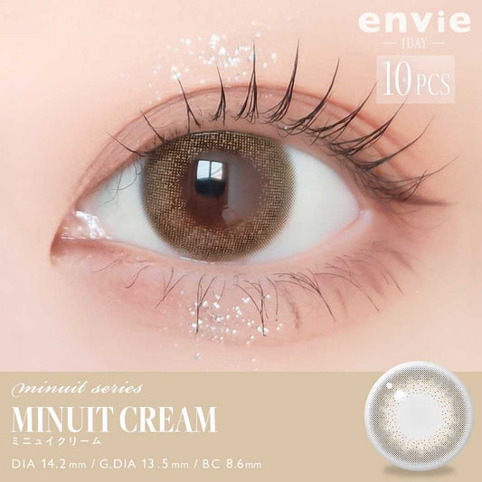 Envie Minuit Series Daily Disposable MINUIT CREAM Colored Contact Lenses 10 Pieces