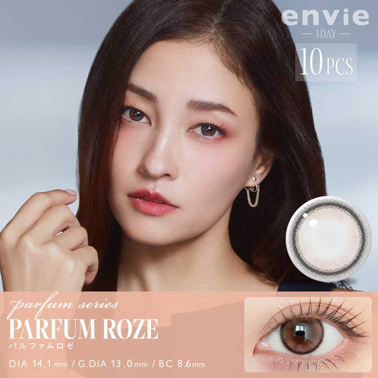 Envie Parfum Series Daily Disposable PARFUM ROZE Colored Contact Lenses 10 Pieces